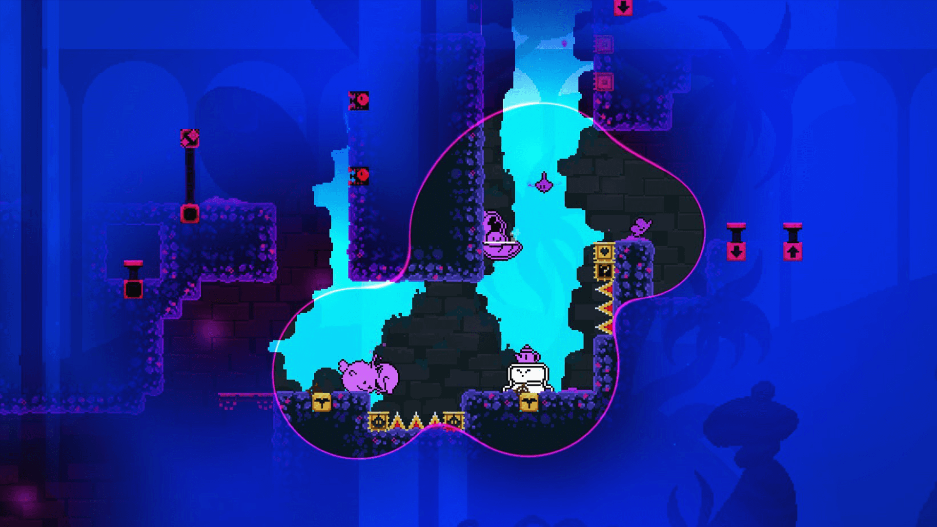 KarmaZoo - Screenshot - Players trying to overcome some spikes