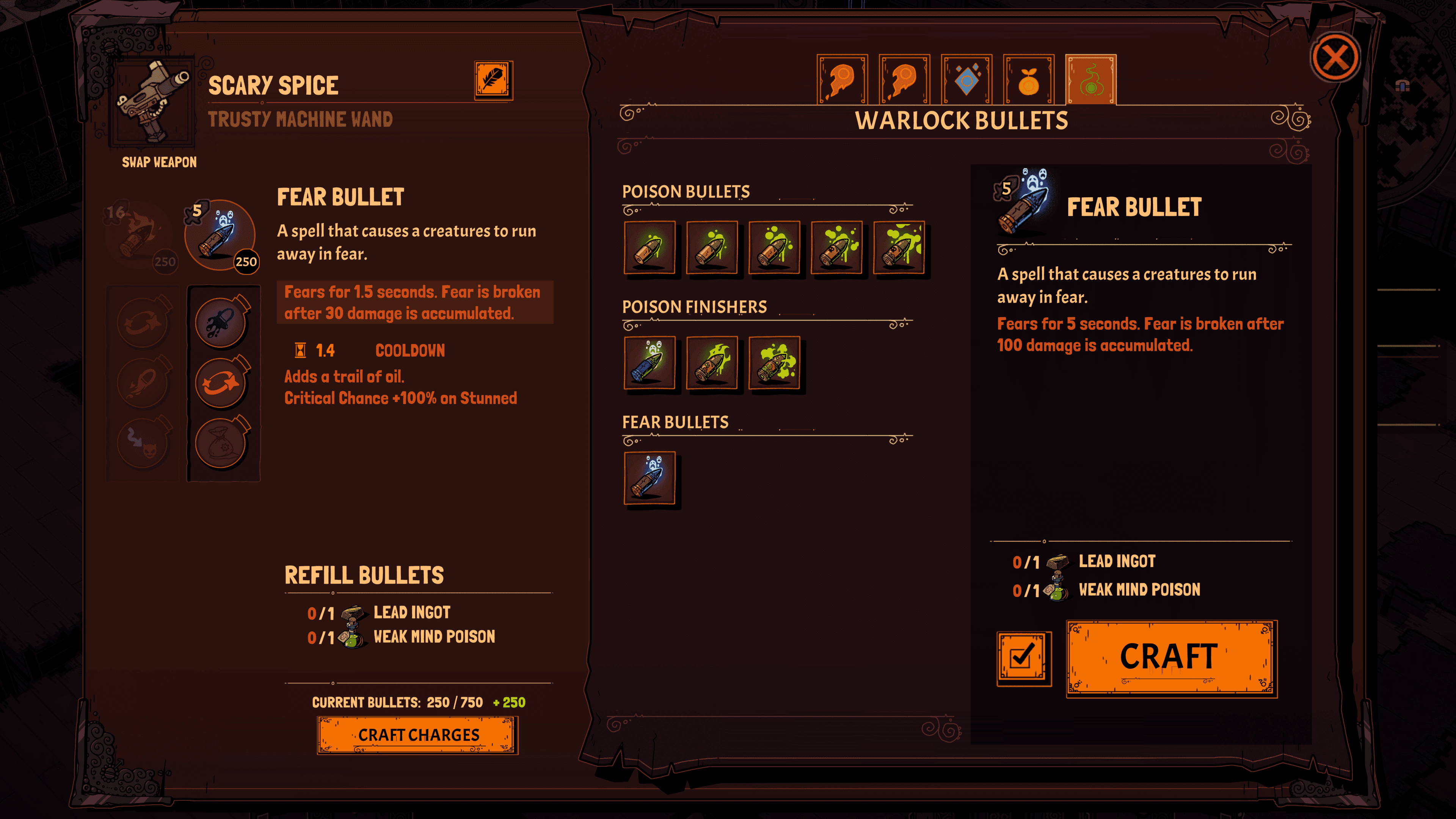 Wizard with a Gun - Crafting